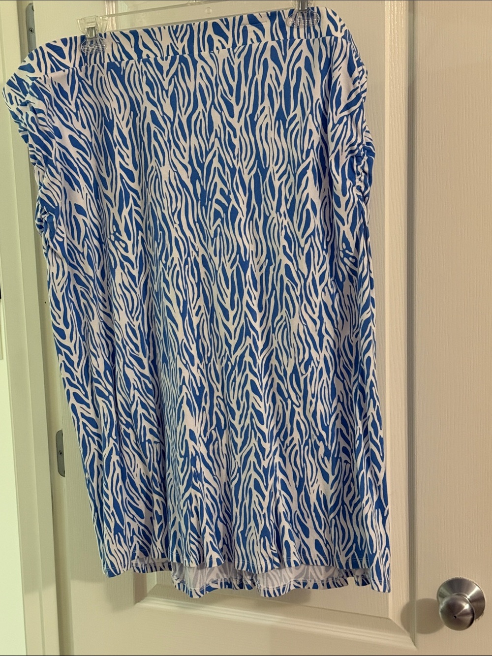 Diane Von Furstenberg x Target 3X Blue and White Printed Midi Skirt